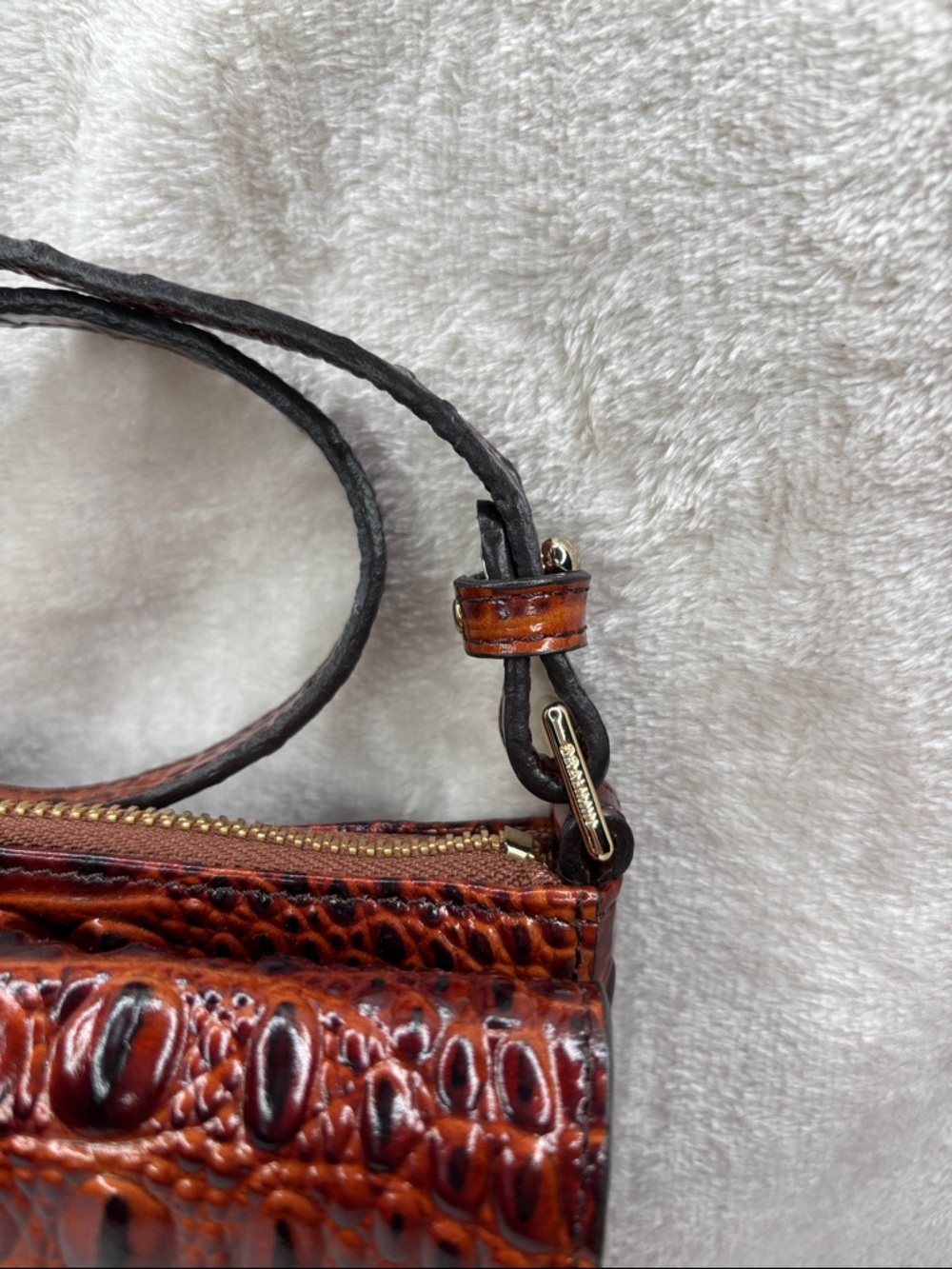 Brahmin Rare Manhattan Pecan Crossbody Bag - Picture 6 of 10